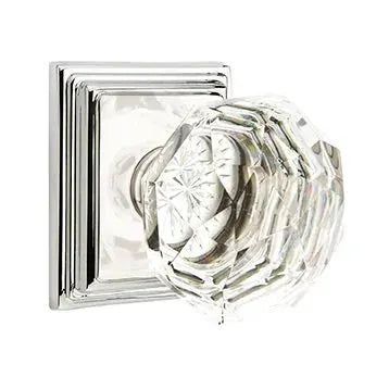 Emtek Diamond Door Knob with Wilshire Rose by Emtek