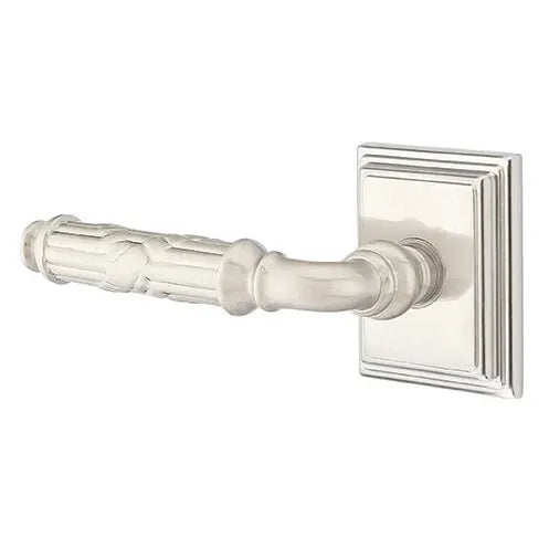 Emtek Ribbon and Reed Lever with Wilshire Rose by Emtek