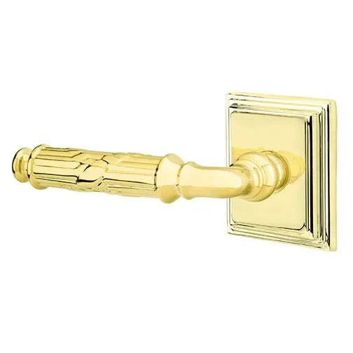 Emtek Ribbon and Reed Lever with Wilshire Rose by Emtek