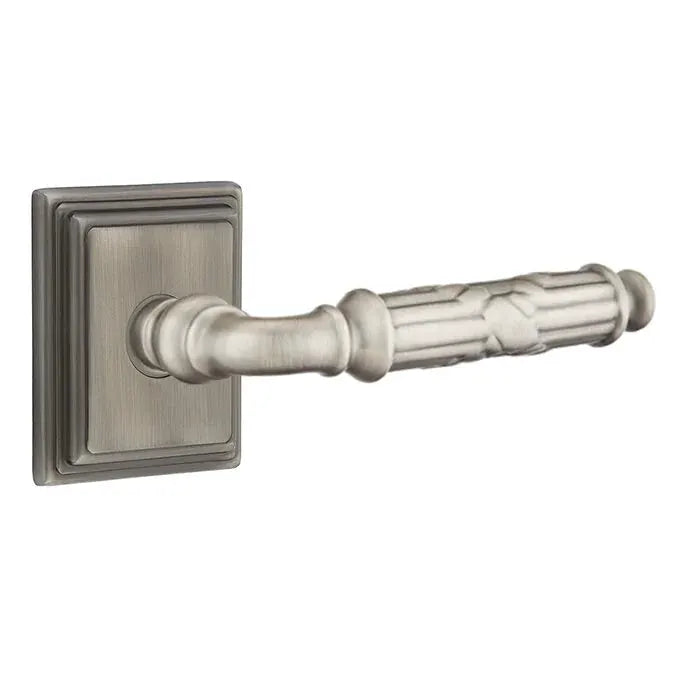 Emtek Ribbon and Reed Lever with Wilshire Rose by Emtek