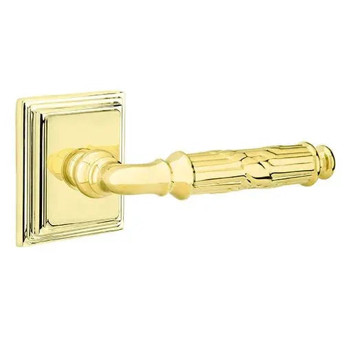 Emtek Ribbon and Reed Lever with Wilshire Rose by Emtek