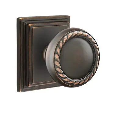 Emtek Rope Knob with Wilshire Rose by Emtek
