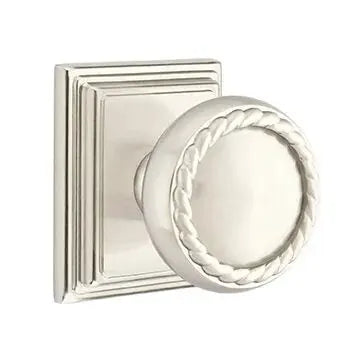 Emtek Rope Knob with Wilshire Rose by Emtek