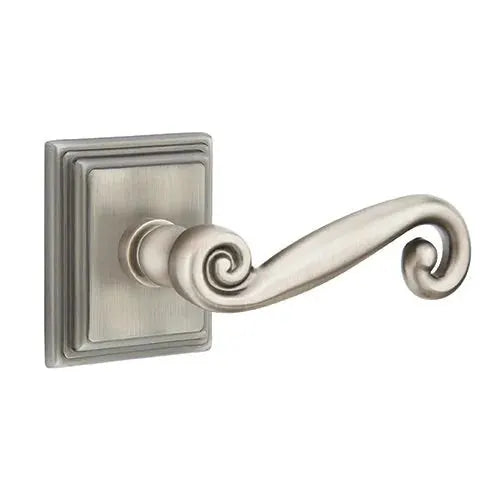 Emtek Rustic Door Lever with Wilshire Rose by Emtek