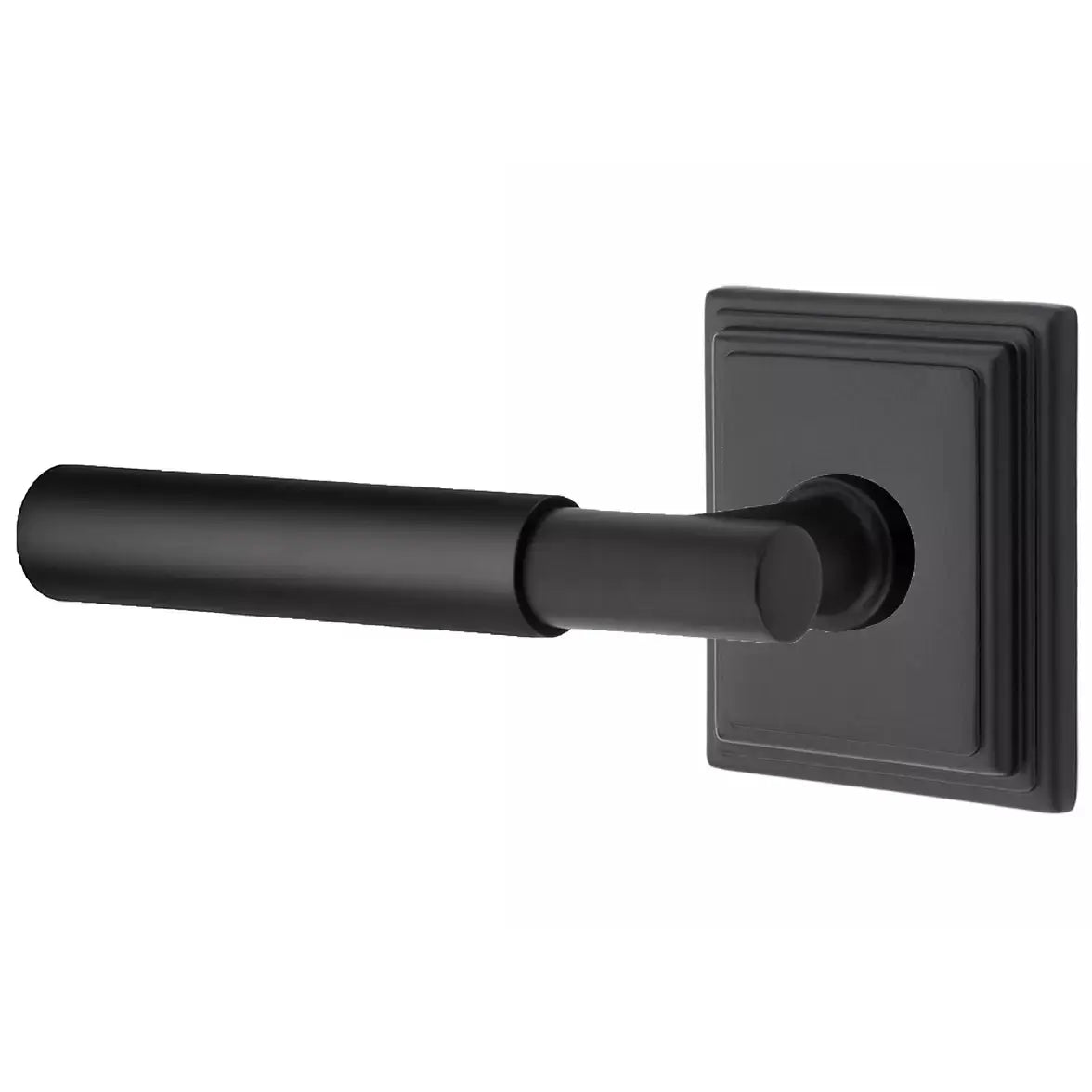 Emtek Smooth Lever with T-Bar Stem and Wilshire Rose by Emtek