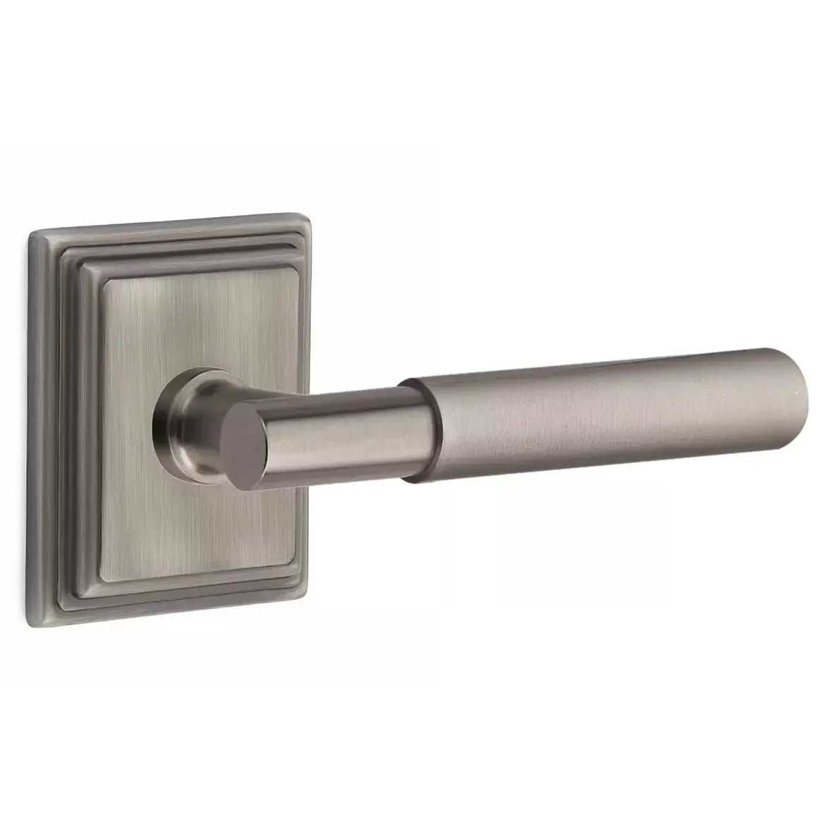 Emtek Smooth Lever with T-Bar Stem and Wilshire Rose by Emtek