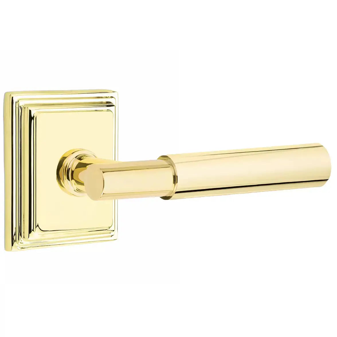 Emtek Smooth Lever with T-Bar Stem and Wilshire Rose by Emtek