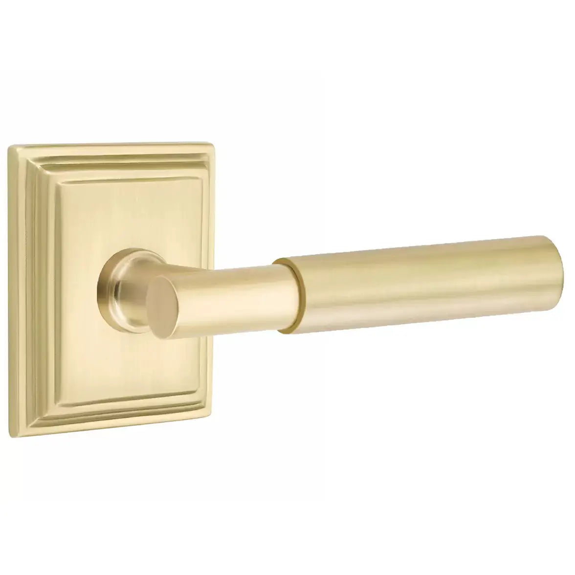 Emtek Smooth Lever with T-Bar Stem and Wilshire Rose by Emtek