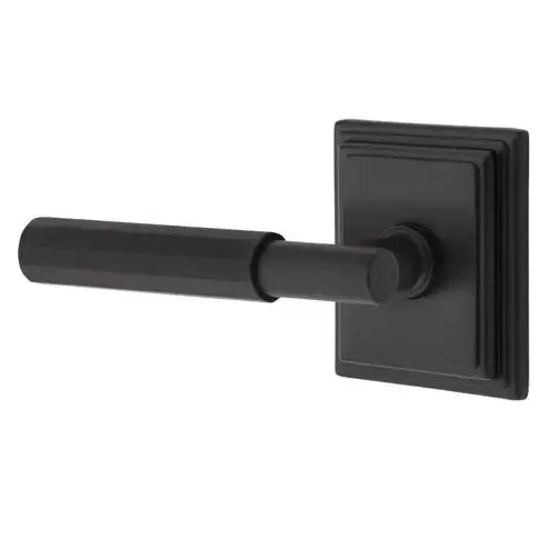 Emtek Faceted Lever with T-Bar Stem and Wilshire Rose by Emtek