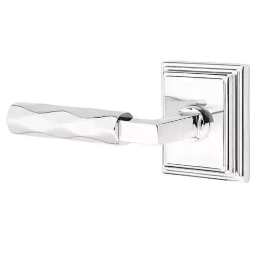 Emtek Tribeca Lever with L-Square Stem and Wilshire Rose by Emtek