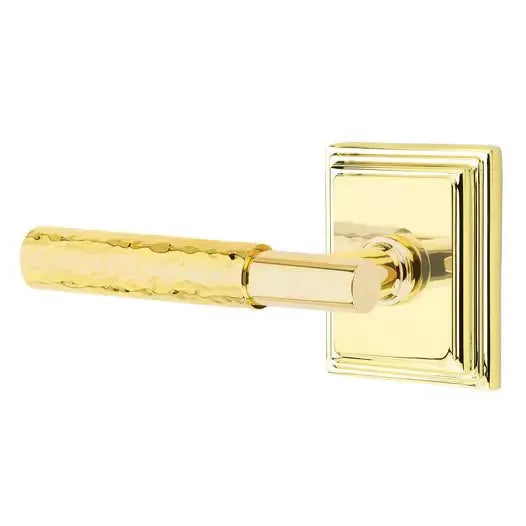 Emtek Hammered Lever with T-Bar Stem and Wilshire Rose by Emtek