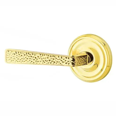 Emtek Hammered Door Lever with Regular Rose by Emtek