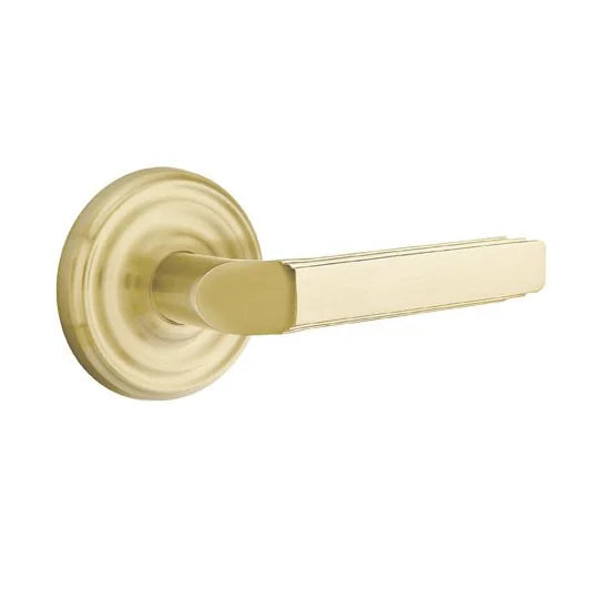 Emtek Milano Door Lever with Regular Rose by Emtek