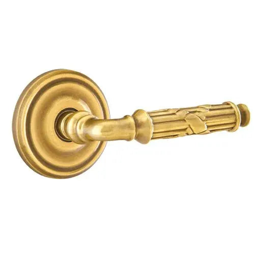Emtek Ribbon and Reed Lever with Regular Rose by Emtek