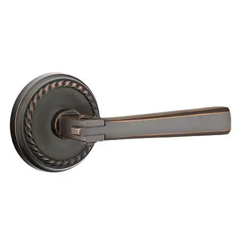 Emtek Arts and Crafts Door Lever with Rope Rose by Emtek
