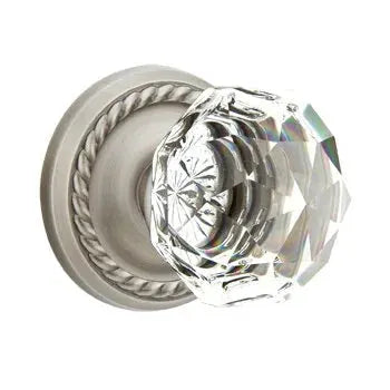 Emtek Diamond Door Knob with Rope Rose by Emtek