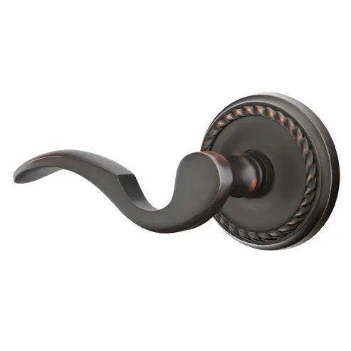 Emtek Cortina Door Lever with Rope Rose by Emtek