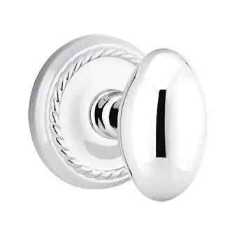 Emtek Egg Door Knob with Rope Rose by Emtek