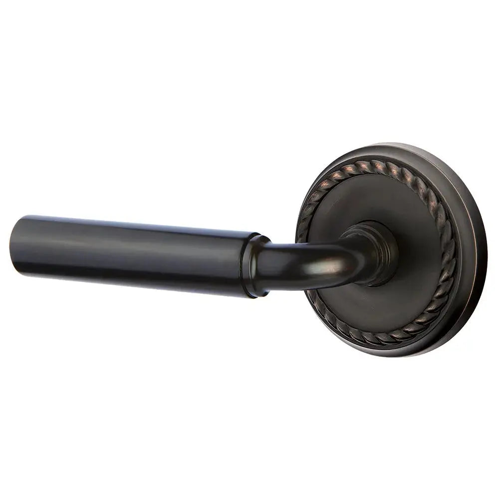 Emtek Manning Door Lever with Rope Rose by Emtek