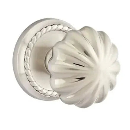 Emtek Melon Door Knob with Rope Rose by Emtek