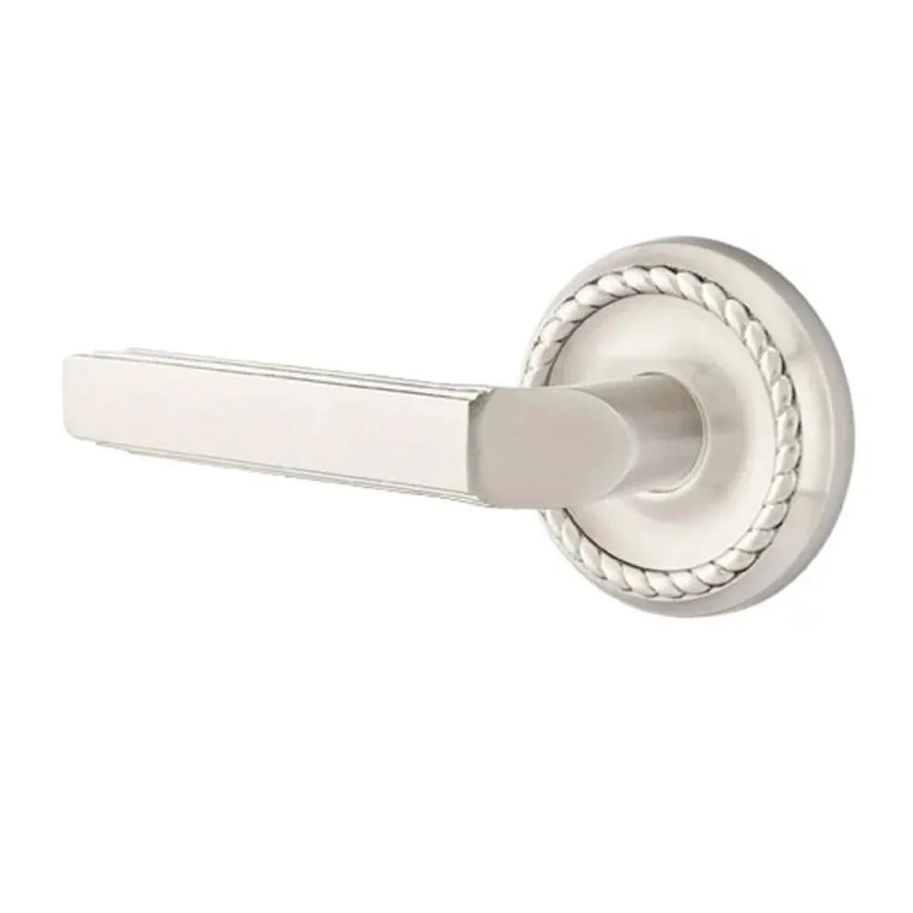 Emtek Milano Door Lever with Rope Rose by Emtek