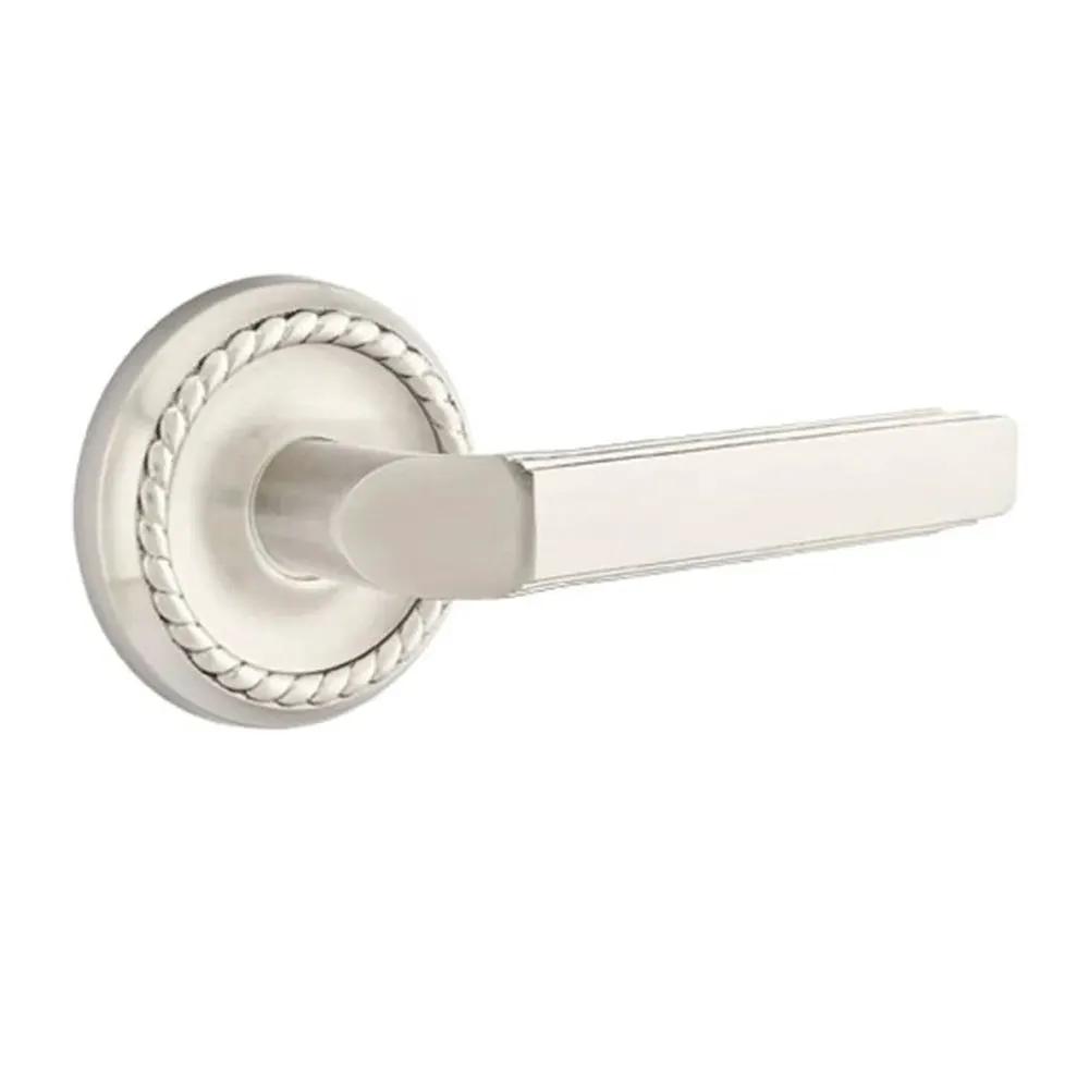 Emtek Milano Door Lever with Rope Rose by Emtek