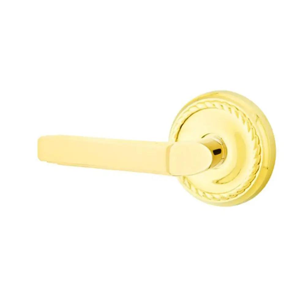 Emtek Milano Door Lever with Rope Rose by Emtek