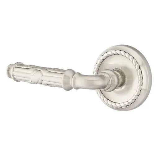 Emtek Ribbon and Reed Lever with Rope Rose by Emtek