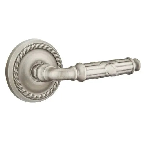 Emtek Ribbon and Reed Lever with Rope Rose by Emtek