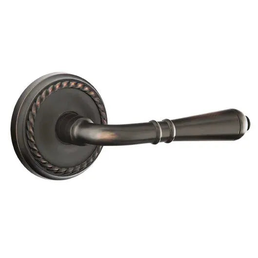 Emtek Turino Door Lever with Rope Rose by Emtek