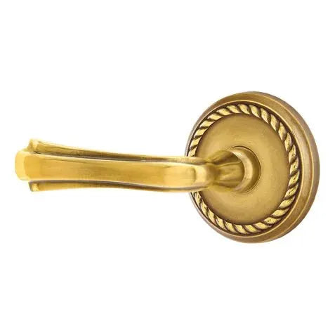 Emtek Wembley Lever with Rope Rose by Emtek