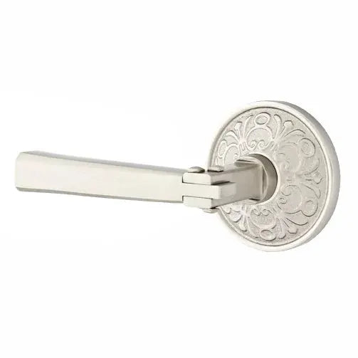 Emtek Arts and Crafts Door Lever with Lancaster Rose by Emtek