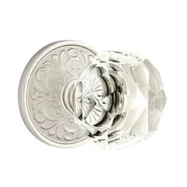 Emtek Diamond Door Knob with Lancaster Rose by Emtek