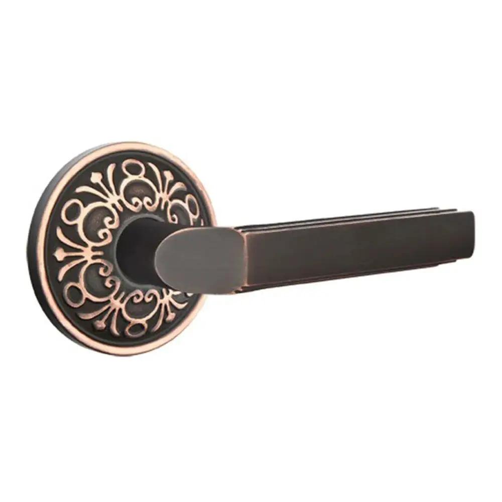 Emtek Milano Door Lever with Lancaster Rose by Emtek