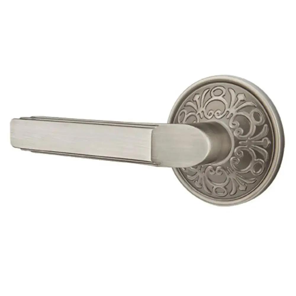 Emtek Milano Door Lever with Lancaster Rose by Emtek