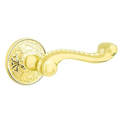 Emtek Rope Lever with Lancaster Rose by Emtek