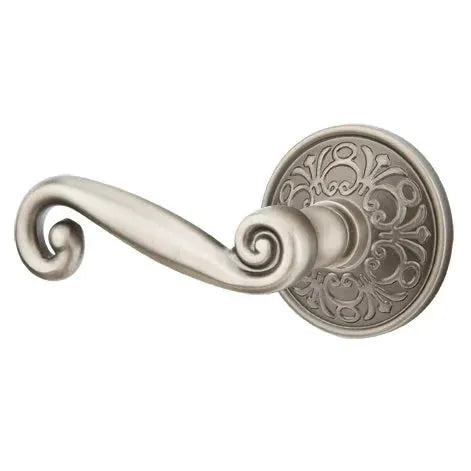 Emtek Rustic Door Lever with Lancaster Rose by Emtek