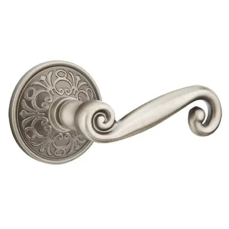 Emtek Rustic Door Lever with Lancaster Rose by Emtek