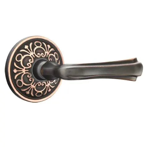 Emtek Wembley Lever with Lancaster Rose by Emtek