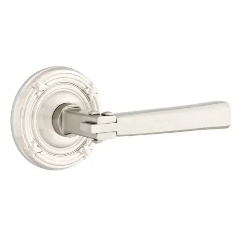 Emtek Arts and Crafts Door Lever with Ribbon and Reed Rose by Emtek