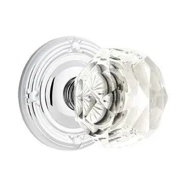 Emtek Diamond Door Knob with Ribbon and Reed Rose by Emtek