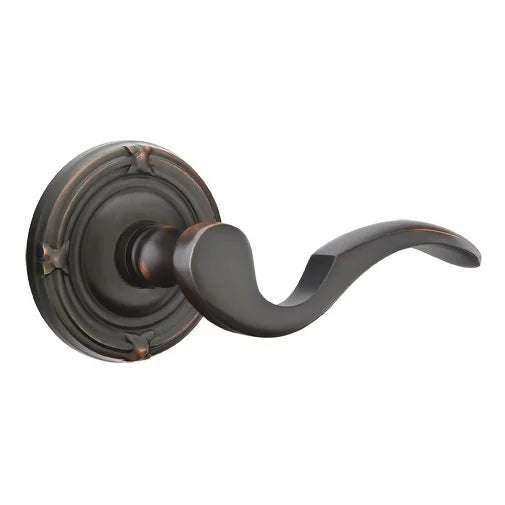 Emtek Cortina Door Lever with Ribbon and Reed Rose by Emtek