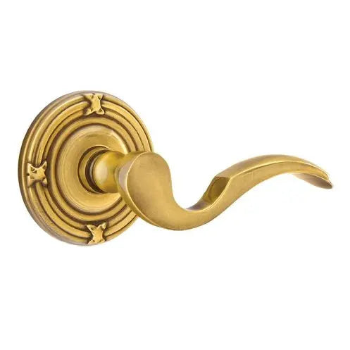 Emtek Cortina Door Lever with Ribbon and Reed Rose by Emtek