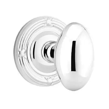 Emtek Egg Door Knob with Ribbon and Reed Rose by Emtek