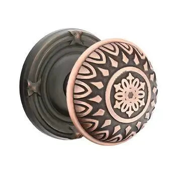 Emtek Lancaster Knob with Ribbon and Reed Rose by Emtek