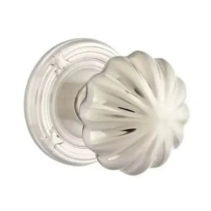 Emtek Melon Door Knob with Ribbon and Reed Rose by Emtek