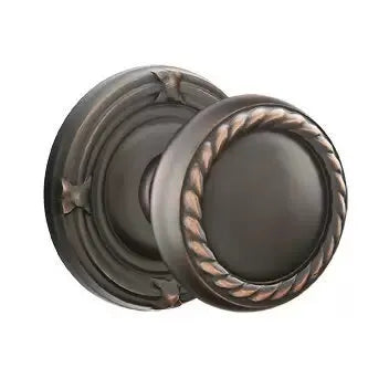 Emtek Rope Knob with Ribbon and Reed Rose by Emtek
