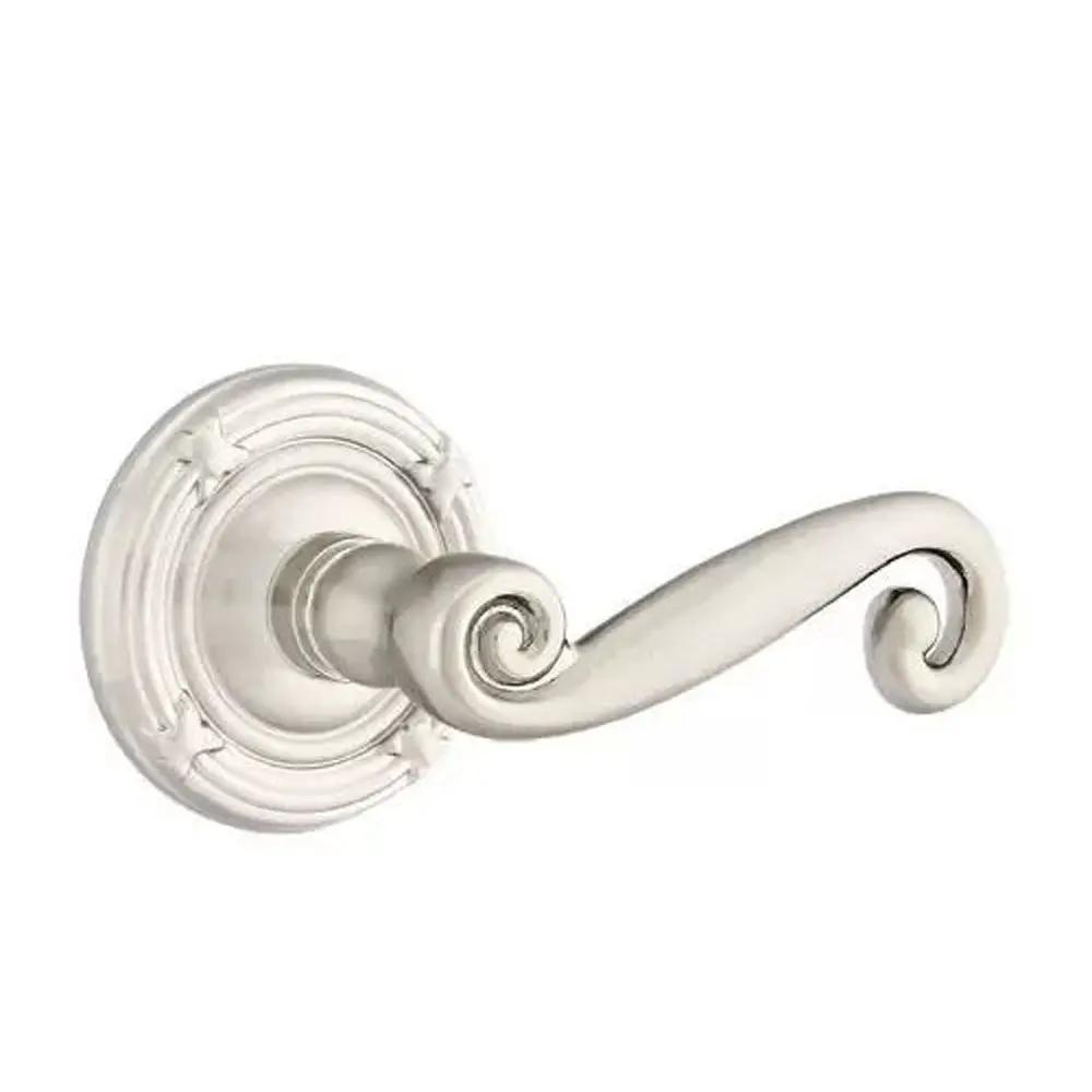 Emtek Rustic Door Lever with Ribbon and Reed Rose by Emtek
