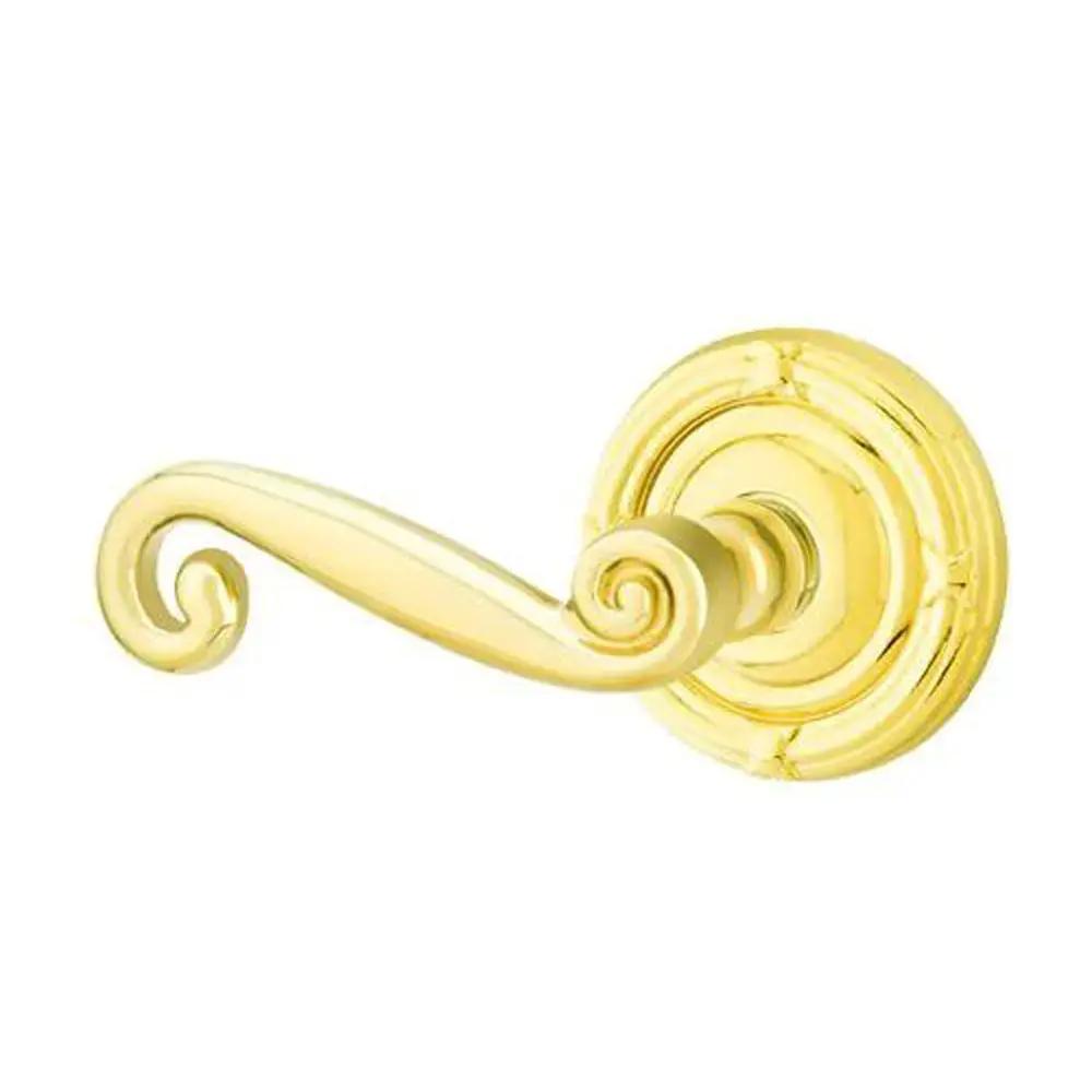 Emtek Rustic Door Lever with Ribbon and Reed Rose by Emtek