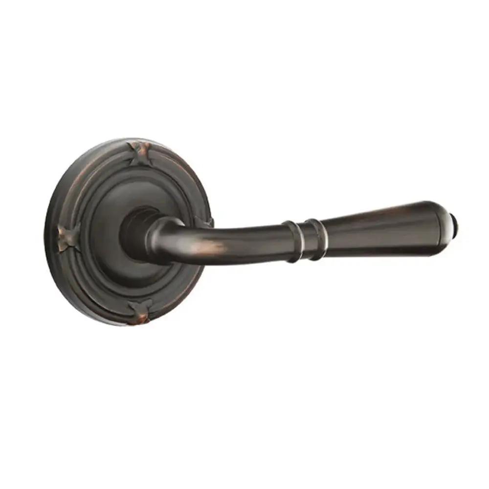Emtek Turino Door Lever with Ribbon and Reed Rose by Emtek